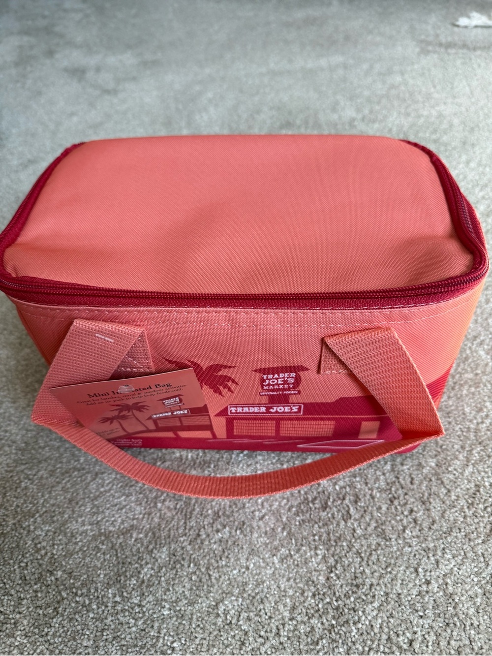 Trader Joe's Coral Mini Insulated Bag
